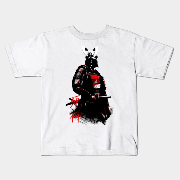 Shinigami Samurai Kids T-Shirt by GraphicsGarageProject